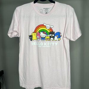 Hello Kitty and Friends Rainbow Graphic Tee Pink Small